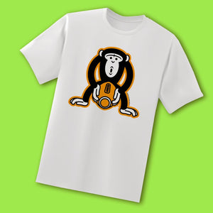 Monkey Fucking A Football<br/>White T-Shirt - My Bad Co.